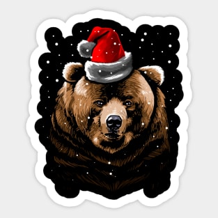 Bear Christmas Sticker